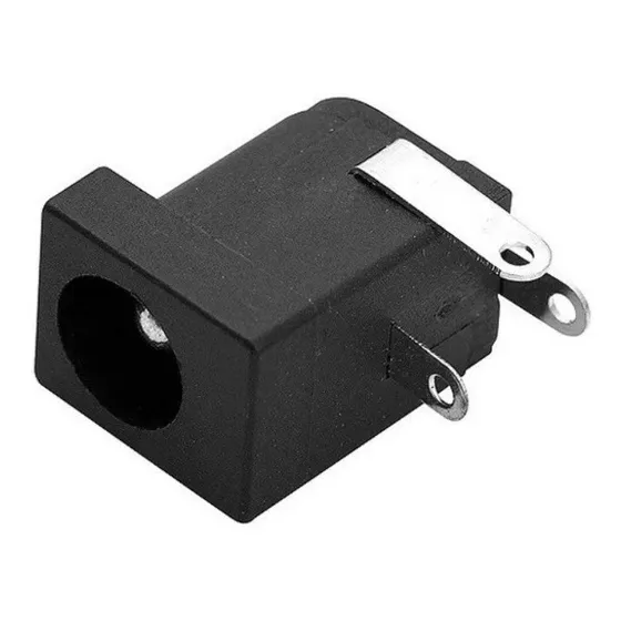 100 Peças | Conector Dc Jack P4 Fêmea Dc005 2,1mm P/ Placa 