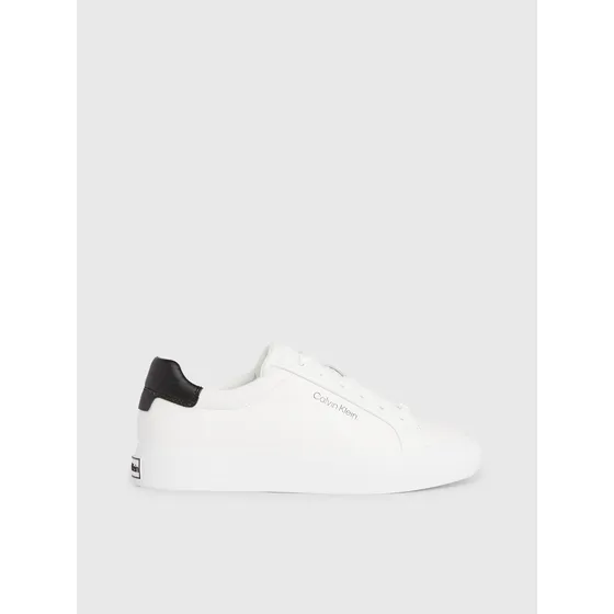 Tenis Blanco Vulcanizado De Cuero Calvin Klein