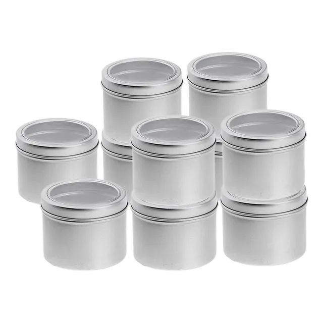 C-f 10 Unidades 100ml Tarro De Aluminio Contenedor Para