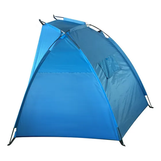 Carpa de playa semiportátil, jardín abierto con toldo, color azul