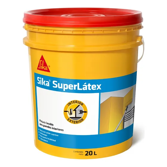 Pintura Látex Lavable Antihongo Superlatex Sika Int Ext 20lt