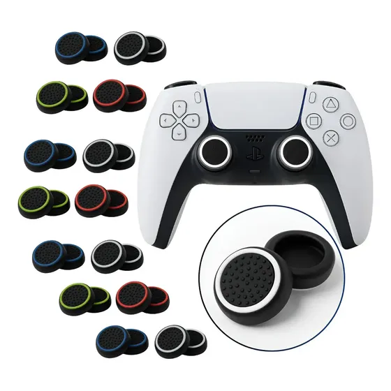 Kit 8 Grip Analógico Ps5 Ps4 Xbox Antiderrapante Controle Diversos