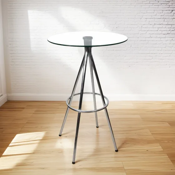 Mesa Periquera Tipo Bar Con Cristal Desmontable De Cristal