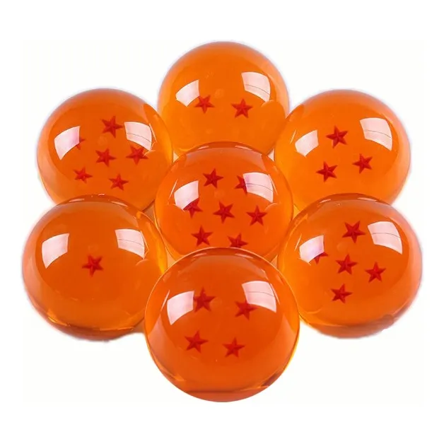 Esferas Del Dragón Ball De Cristal Acrílico De 7.6cm 7 Pieza