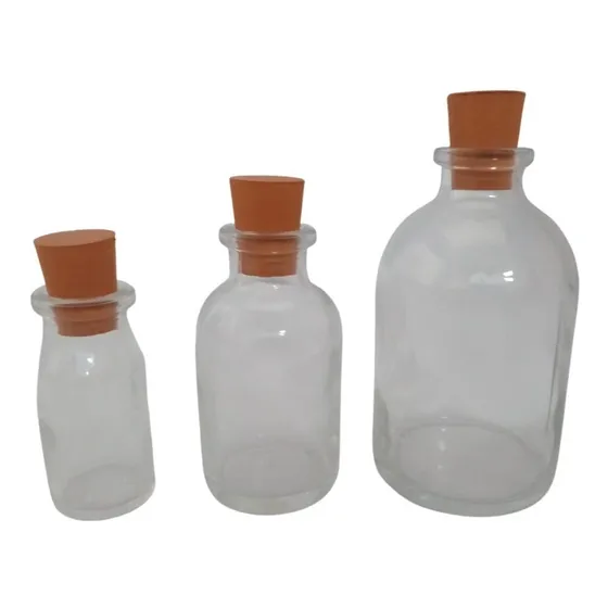 Frasco De Vidrio 50ml Con Tapón De Goma (pack 10 Unidades) 