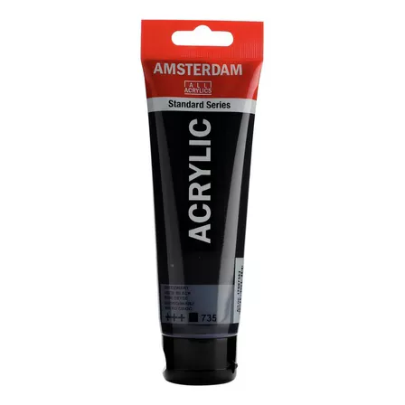 Acrílico Amsterdam Standard Series 120 ml, cores, cor: óxido 735, preto