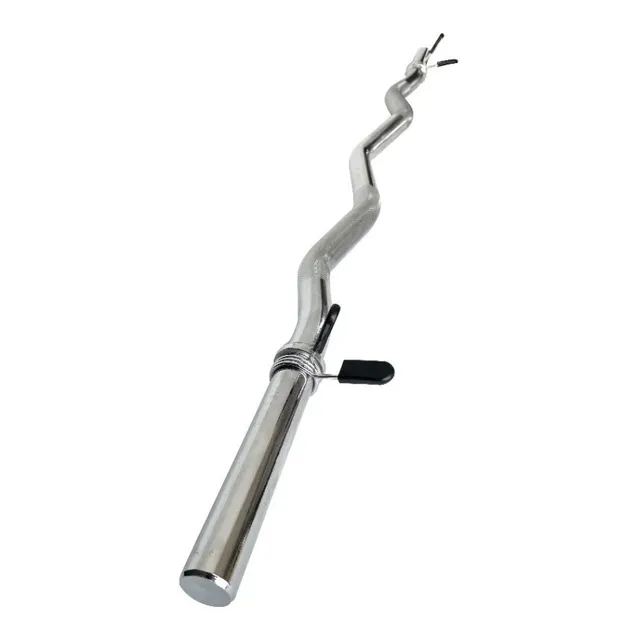Barra Ez Regular Maciza Cromada Con Topes