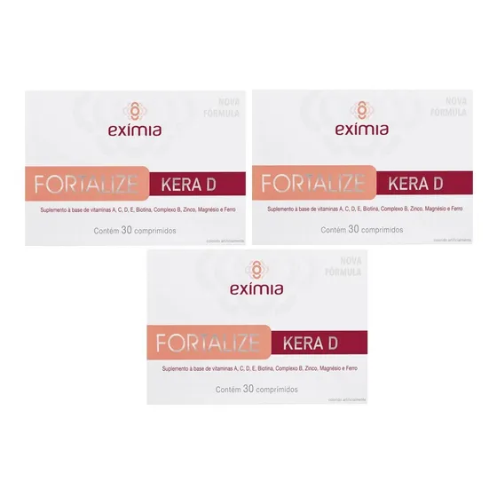 Kit Compre 2 E Leve 3-eximia Fortalize Kera D 30 Comprimidos