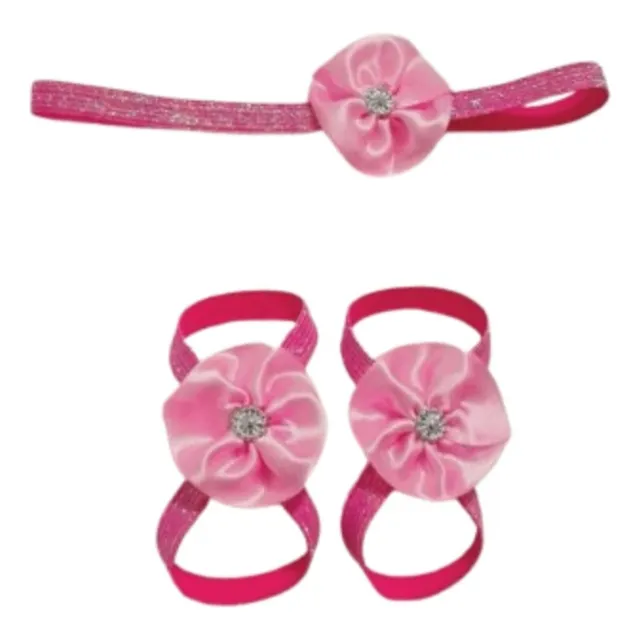 Pie Descalzo + Vincha Artesanal 0-6 Meses