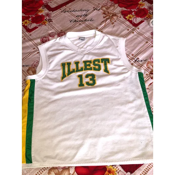 Camiseta Illest 13 Blanca, Estilo Basketball, Talla M