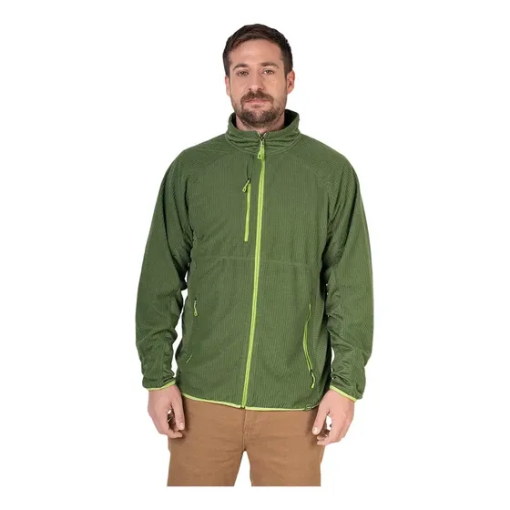 Chaqueta Polar Hombre Hybrid Shell | Micropolar Outdoor Técnico, Liviano, Respirable, Trekking, Cierres Ykk® Coihue Lenga®