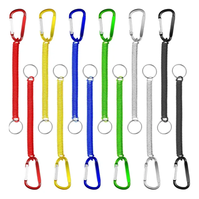 12 Cuerdas De Seguridad Clips De Acero Inoxidable Pesca...
