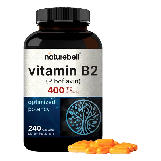Suplemento Naturebell De Vitamina B2 Y Riboflavina, 400 Mg,
