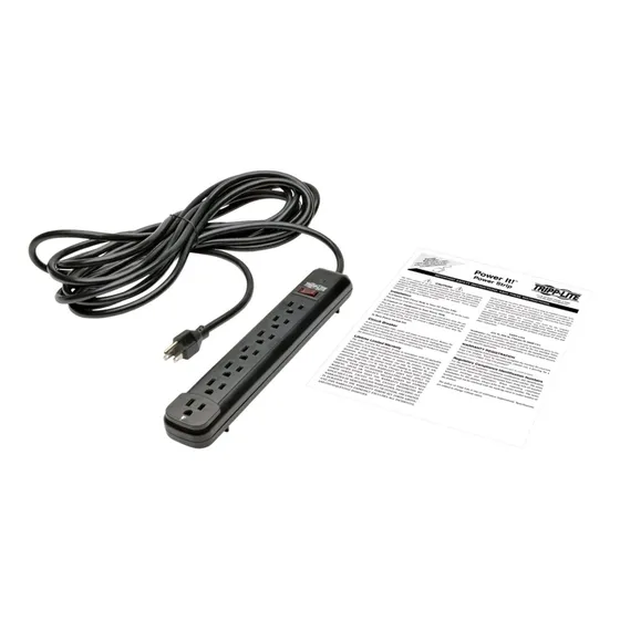 Regleta De Alimentación 7 Salidas Nema 5-15r Cable 7.6m Negr