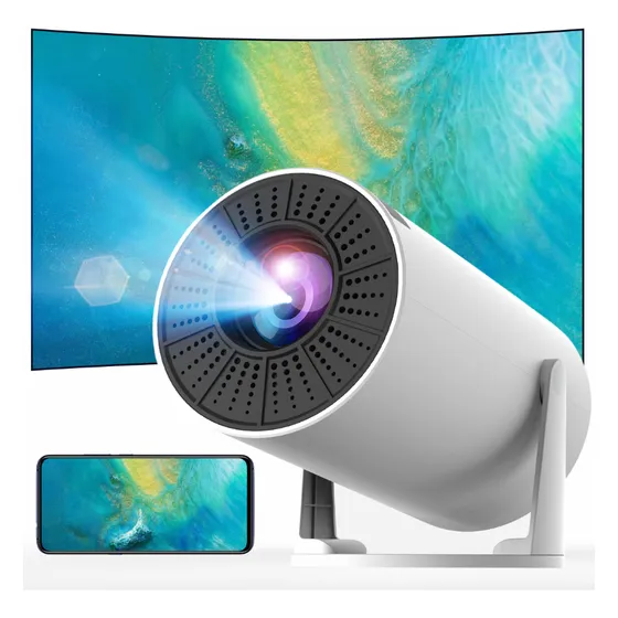 Mechen proyector portátil 4k hd 1080p android wifi led smart tv color blanco