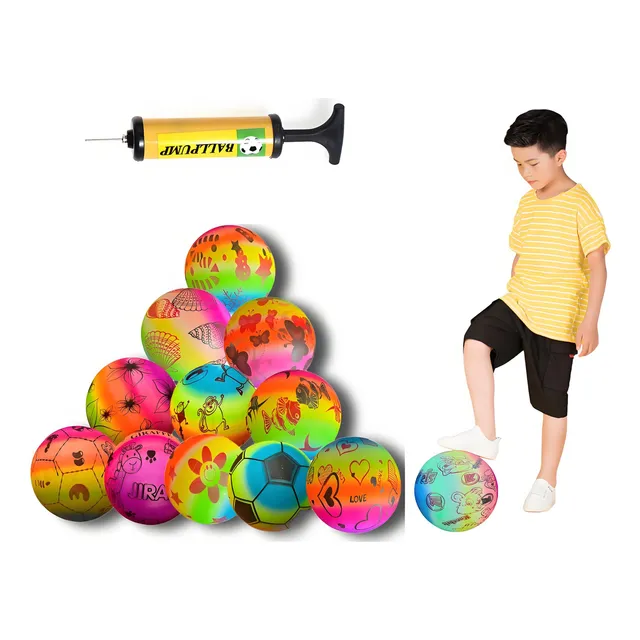 Pack 12 Pelotas Inflables De Goma Para Niños Infantil Playa