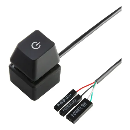 Botão Power Sw Interruptor Externo Pc Cabo 2m Preto 127/220v