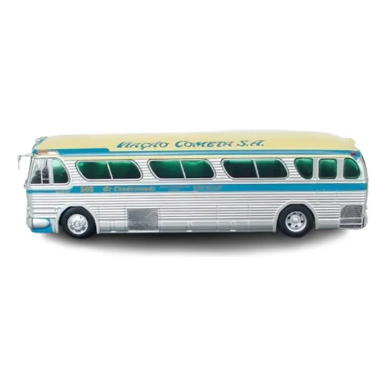 Miniatura Ônibus Cometa Gm Pd 4104-morubixaba- 1:72 C/case Prata