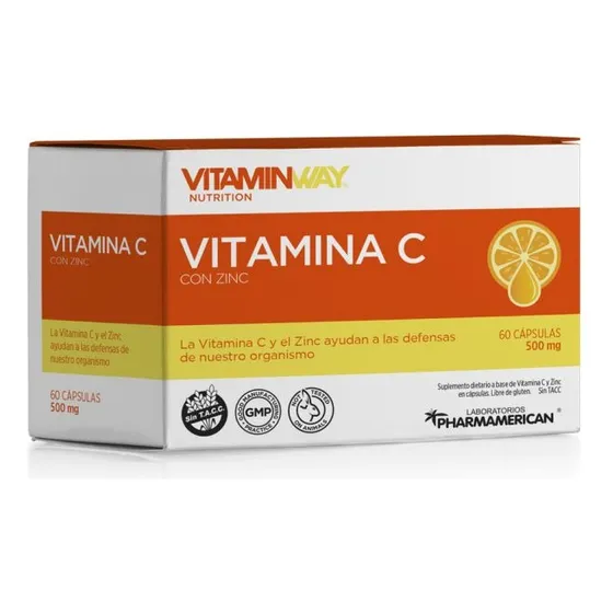 Vitamin Way Vitamina C Con Zinc 60capsulas Sabor Sin Sabor