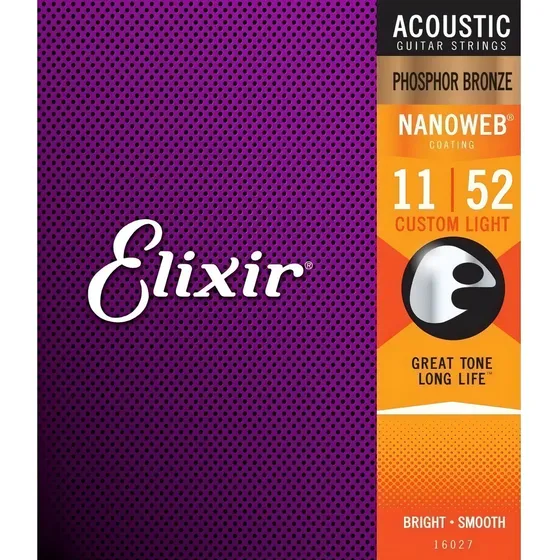 Elixir Phosphor Bronze 11-52 Cuerdas Guitarra Acústica 16027 | Cuotas sin interés