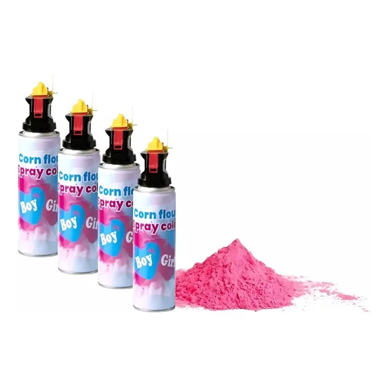 Pack 4 Extintor Humo Revelacion Spray color revelacion genero ROSADO