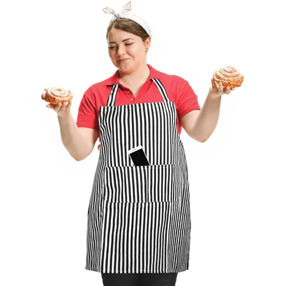 Delantal Cocina Talla Para Mujer Lazo Largo Ajustabl Extra