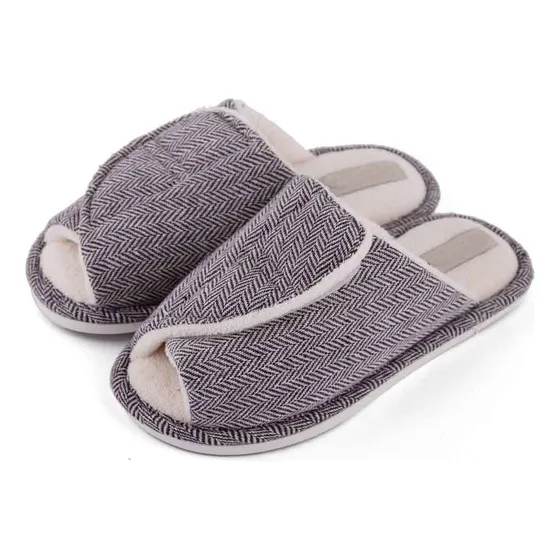 Zapatillas De Estar Por Casa Con Apertura Ajustable Velcro