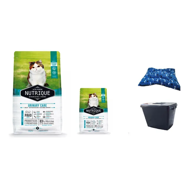 Nutrique Gato Urinary 7,5k+2k Gratis+contenedor+colchoneta
