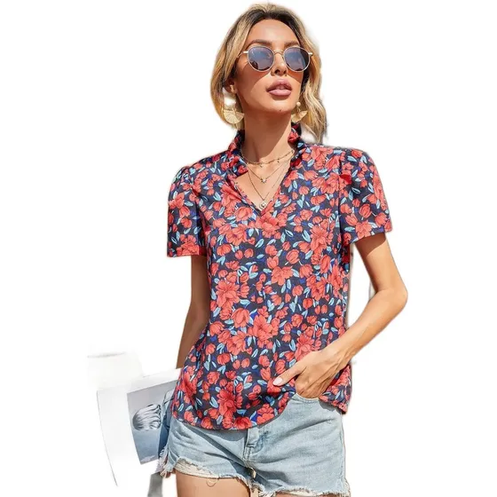 Blusa Dama Importada Flores Shein