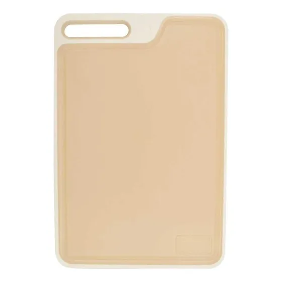 Tabla Grande De Cortar Picar Rebanar Rallar Ajo Color Beige