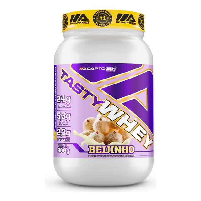 Suplemento Tasty Whey 3w Gourmet Whey Protein Adaptogen Science Pote 900g Sabor Beijinho Suplemento Tasty Whey 3w Gourmet Whey Protein Adaptogen Science Pote 900g Sabor Beijinho