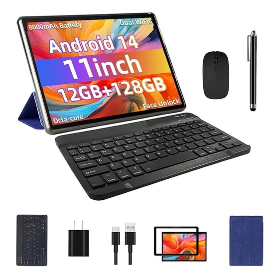 Tableta Android 14 De 11 Pulgadas, Compatible Con Desbloqueo