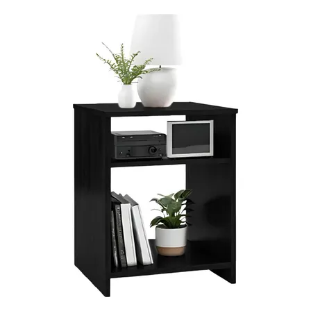 Buro Para Recámara Zaragoza Mesita De Noche, Negro