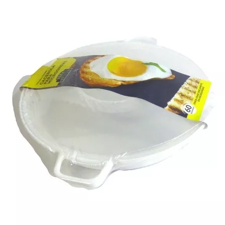 OPEN BUY Recipiente microondas para Huevos fritos y Tortilla 2 unds