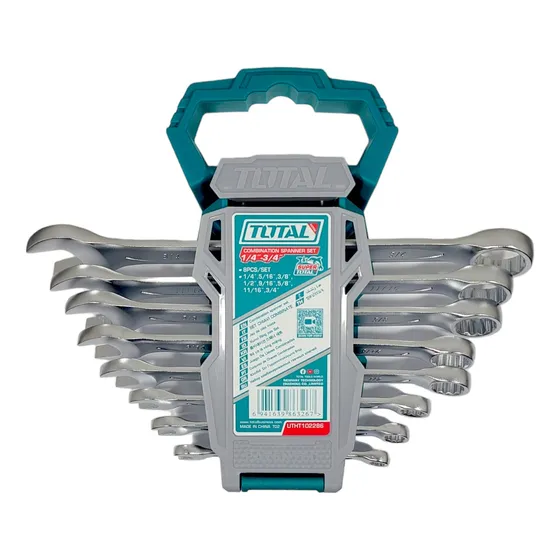 Juego De Llaves Combinadas 8pzas ¼ A ¾ Pulgadas Marca Total