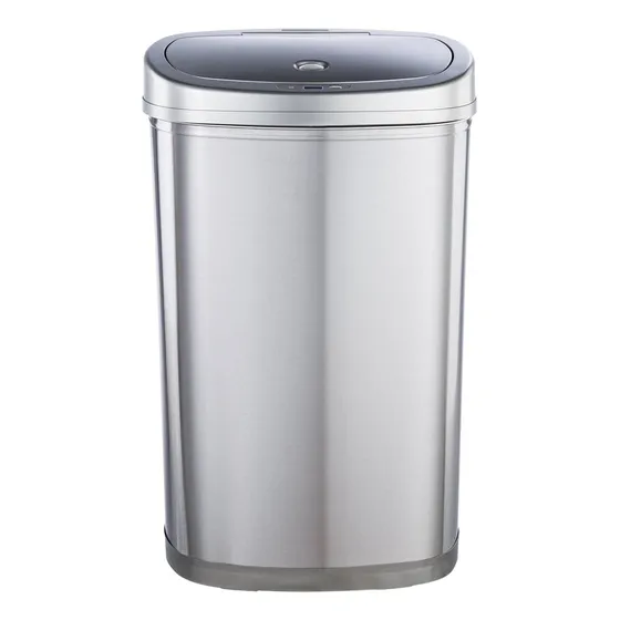 Basurero Automatico Papelera Inteligente Sensor 50 L Silver