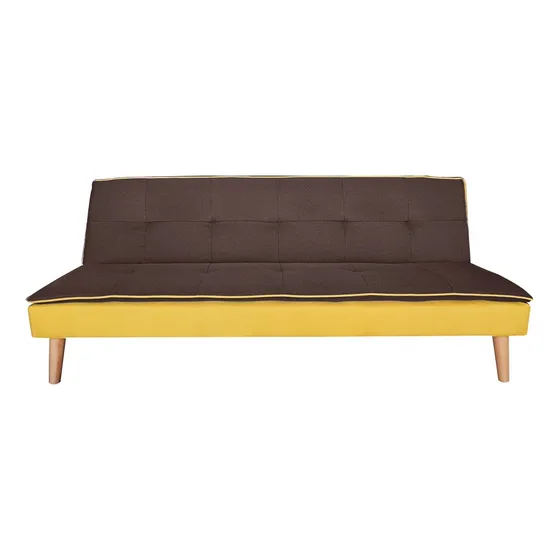 Sofa Cama Plegable Gs2019 Color Marrón Diseño De La Tela Liso