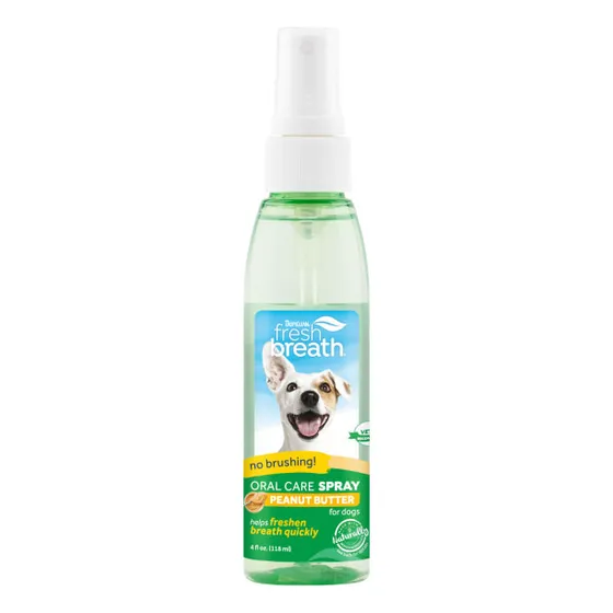Tropiclean Spray Mantequilla Mani 118ml- Elimina Mal Aliento