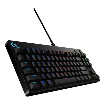 Logitech G Pro, Teclado Gamer Mecánico Profesional Esports Teclado Negro Idioma Inglés Us