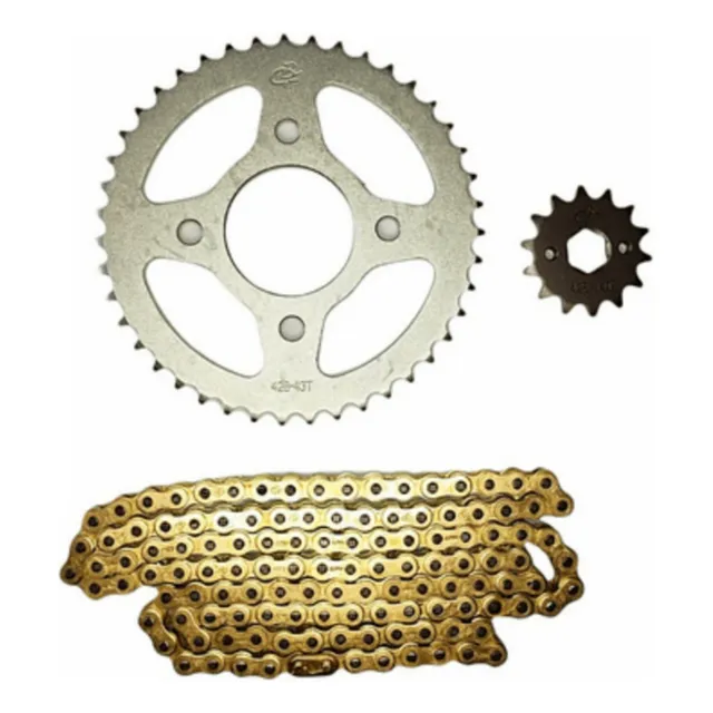 Kit De Transmisión Moto Um Renegade 200 C/ Cadena Dorada