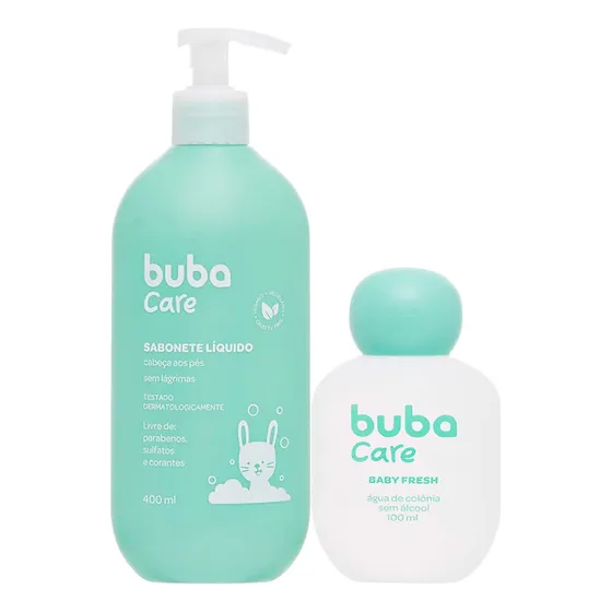 Kit Higiene Bebê Sabonete Líquido 400ml E Colônia 100ml Buba