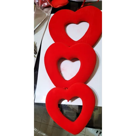 Corazones Rojos  Unidos Con Cinta Para Adornos Novios Amor