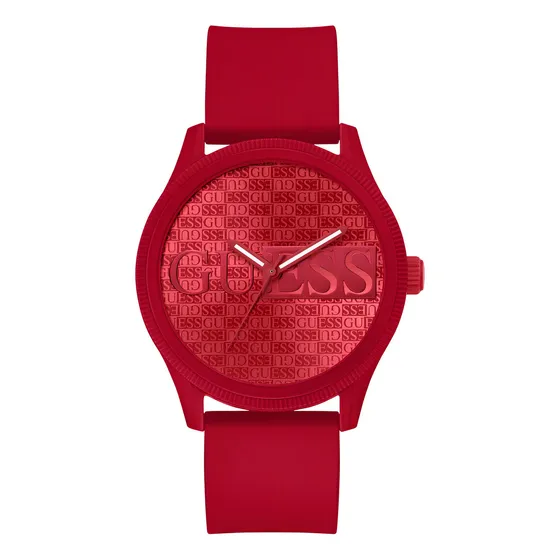 Reloj Guess Para Hombre Caballero Dorado Negro Campbell Correa Rojo