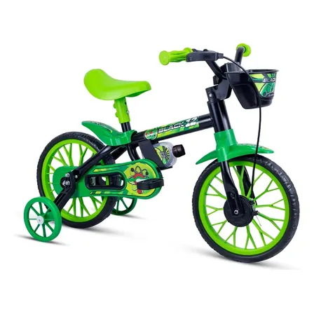 Bicicleta Infantil Nathor Aro 12 Cor Verde Black