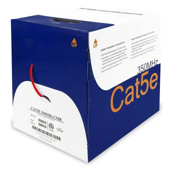 Cable Granel Alambre Solido Cat.5e 1000 Pie Cmr Rojo