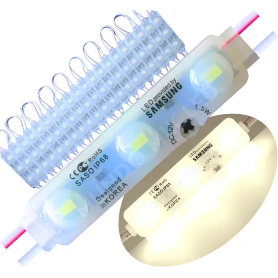 500pçs Módulo De Led Coreano 5830 12v 1,5w Lente 160º Ip68 Luz Branco-neutro 4000k