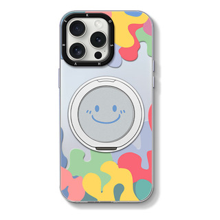 Fundas Para iPhone Con Bloques De Color, Cara Sonriente, Soporte Magnético Alto Fundas Para iPhone Con Bloques De Color, Cara Sonriente, Soporte Magnético Alto