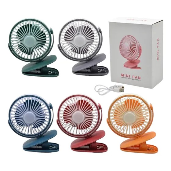 Ventilador Recargable Clip Para Escritorio 360o 15x10x13cm