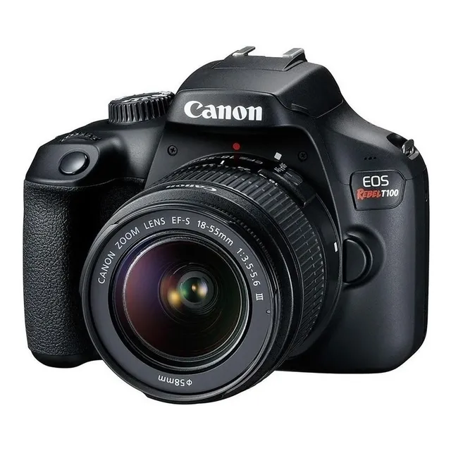 Camara Fotográfica Canon Rebel T100 18-55 Dciii Uscan Color Negro