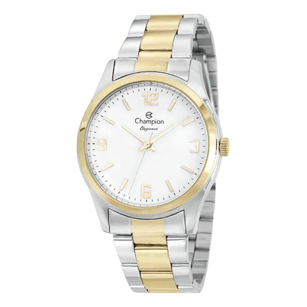 Relógio Champion Prata E Dourado Feminino Cn24860b Cor Do Fundo Branco Relógio Champion Prata E Dourado Feminino Cn24860b Cor Do Fundo Branco